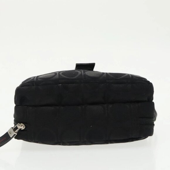 Salvatore Ferragamo Hand Bag Nylon Silver Black Auth am7194 - Picture 7 of 16